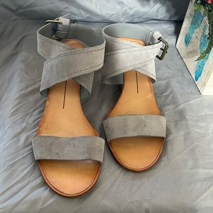 Dolce Vita Platforms, open toe, gray blue-ish color, size 8.5